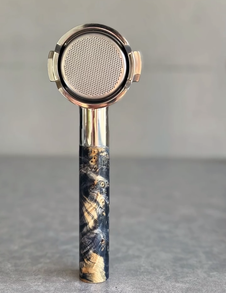 Nebula Veneer Artisan Bottomless Portafilter alternate angle 6 for Breville