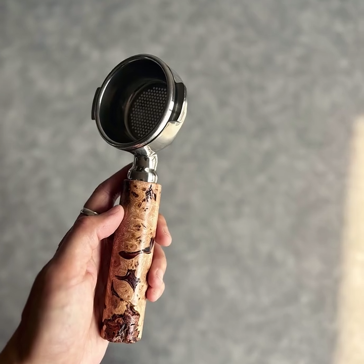 Obsidian Burl Artisan Bottomless Portafilter | Breville 54mm/58mm