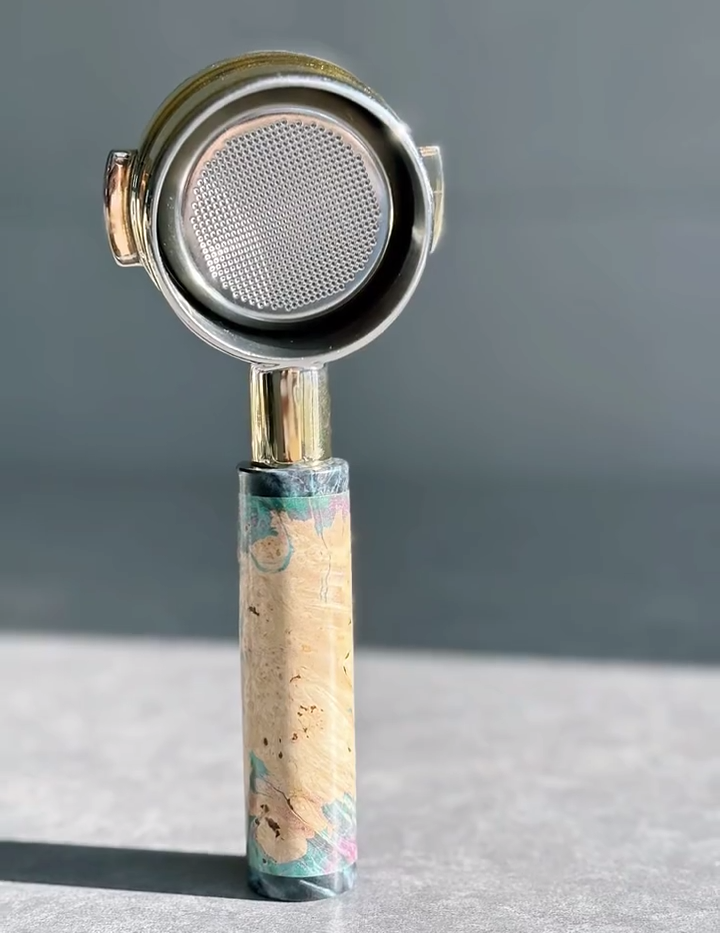 Aurora Burl Artisan Bottomless Portafilter alternate angle 9 for Breville