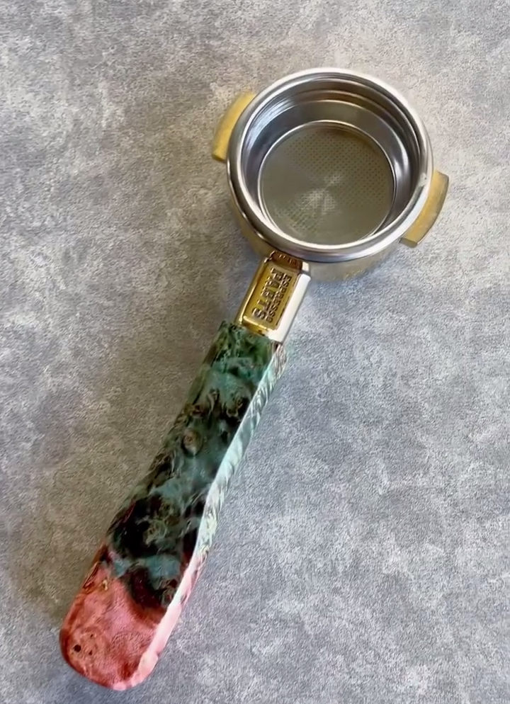 Veridian Copper Artisan Bottomless Portafilter | La Marzocco 58mm