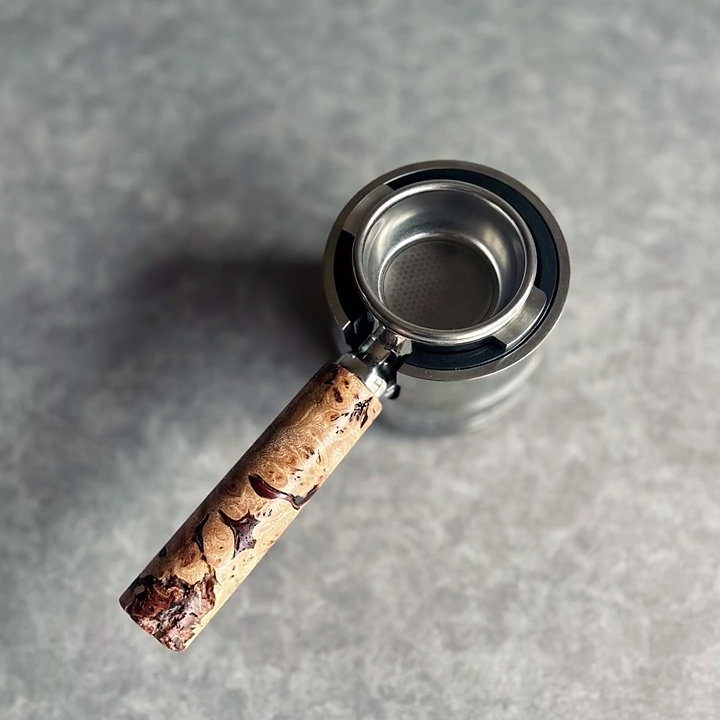 Obsidian Burl Artisan Bottomless Portafilter | Breville 54mm/58mm