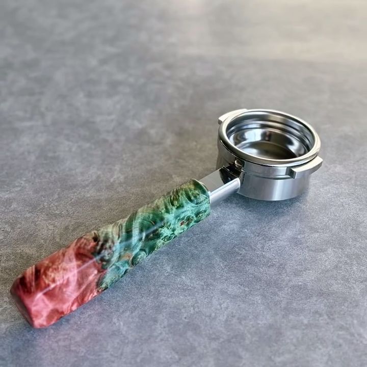 Emerald Rose Artisan Bottomless Portafilter alternate angle 10 for compatible espresso machine