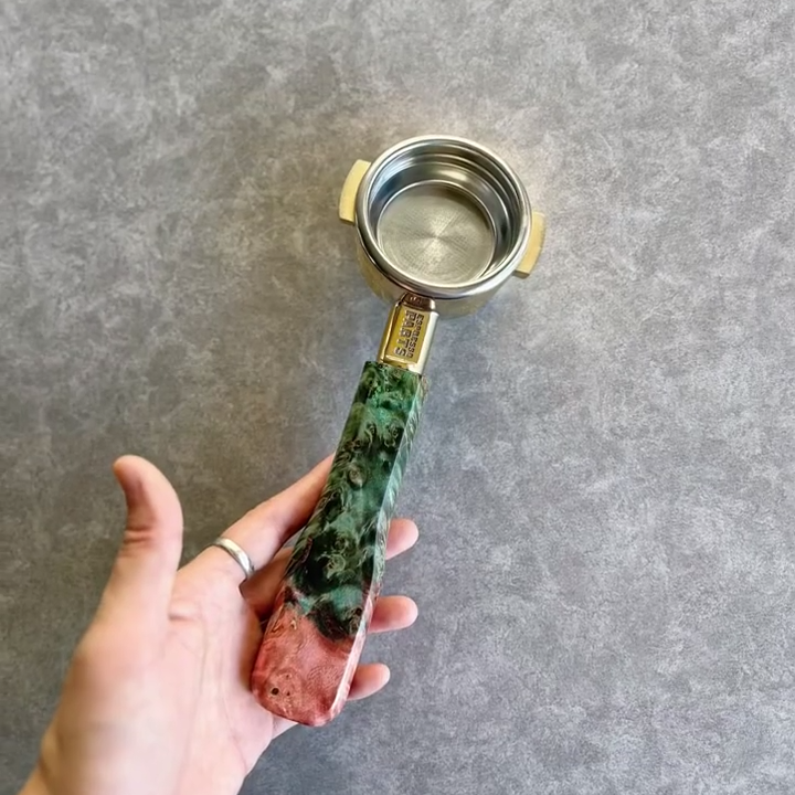 Veridian Copper Artisan Bottomless Portafilter | La Marzocco 58mm