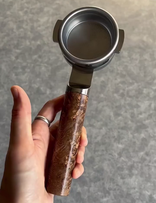 Galactic Burl Artisan Bottomless Portafilter | Breville 54mm/58mm