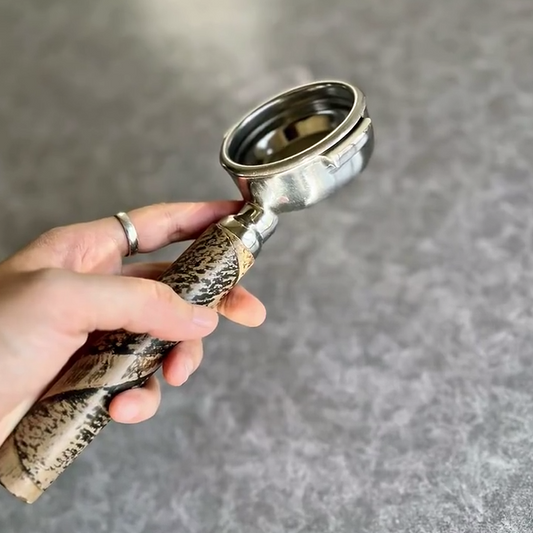 Ancient Grain Artisan Bottomless Portafilter for compatible espresso machine