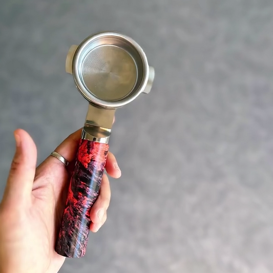 Crimson Nebula Artisan Bottomless Portafilter | Breville 54mm/58mm