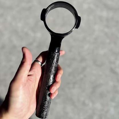 Obsidian Sparkle Artisan Bottomless Portafilter for La Marzocco