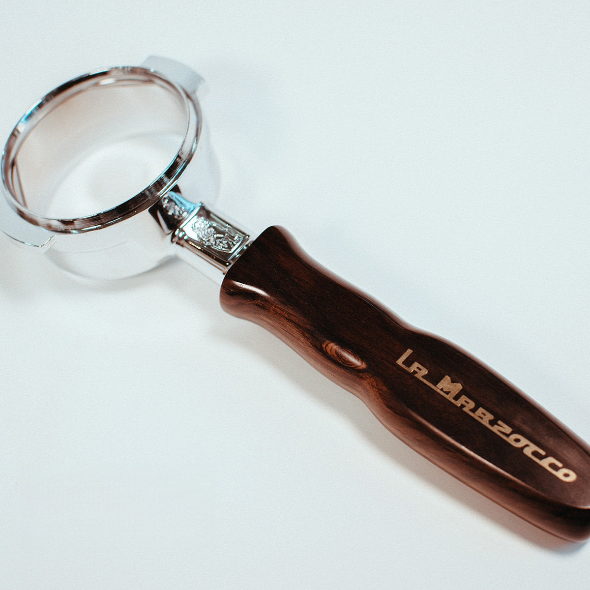 100% Handmade Exotic Wood Bottomless Portafilter for La Marzocco 58mm | Ebony & Red Sandalwood