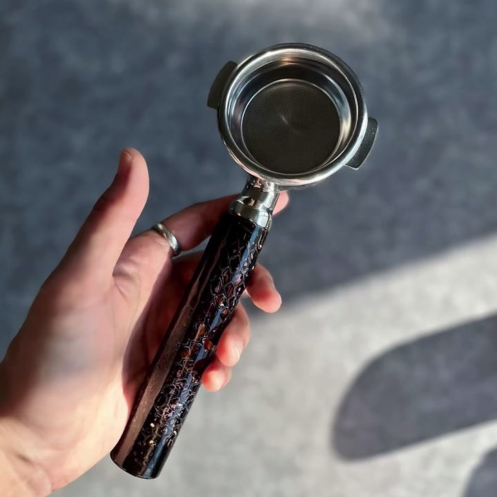 Obsidian Serpent Artisan Bottomless Portafilter for Breville