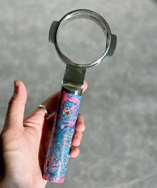 Fuchsia Depth Artisan Bottomless Portafilter | La Marzocco 58mm