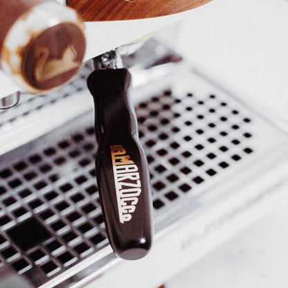 100% Handmade Exotic Wood Bottomless Portafilter for La Marzocco 58mm | Ebony & Red Sandalwood