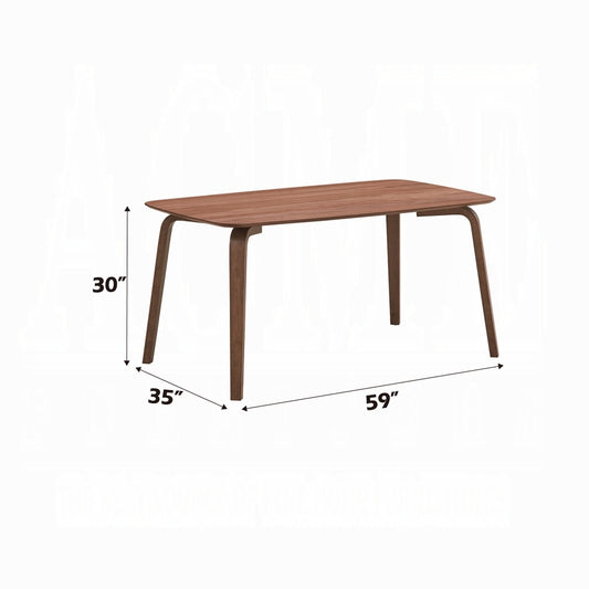 Dining Table Set for 4 with Walnut Finish & Boucle Chairs - TimberFlare