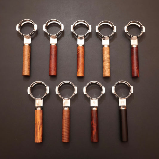 Bespoke Hardwood Bottomless Portafilter | La Marzocco 58mm