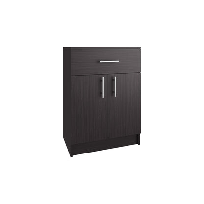 Black Wengue Small Bar Cabinet with Drawer & Shelves - TimberFlare