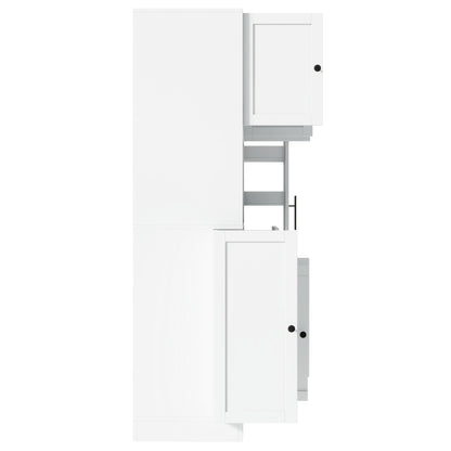 70'' Tall Pantry Buffet with Pull-Out Spice Rack - TimberFlare