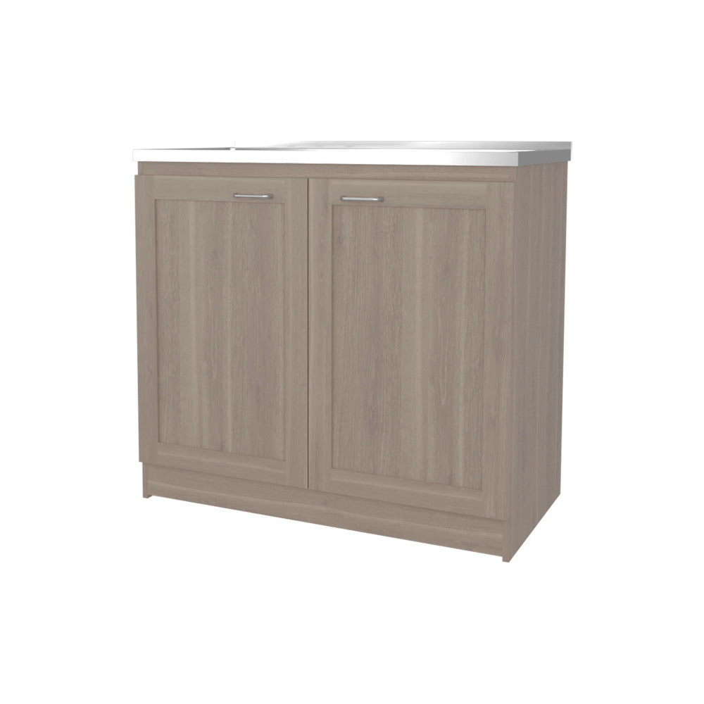 White Oak Coffee Bar Cabinet with Sink & Storage - TimberFlare