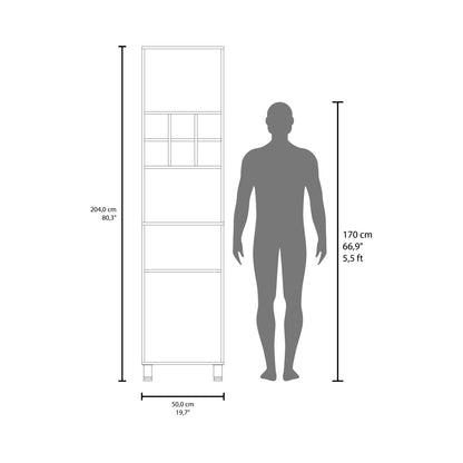 Pantry Hutch with Wine Cubbies & Microwave Shelf - TimberFlare