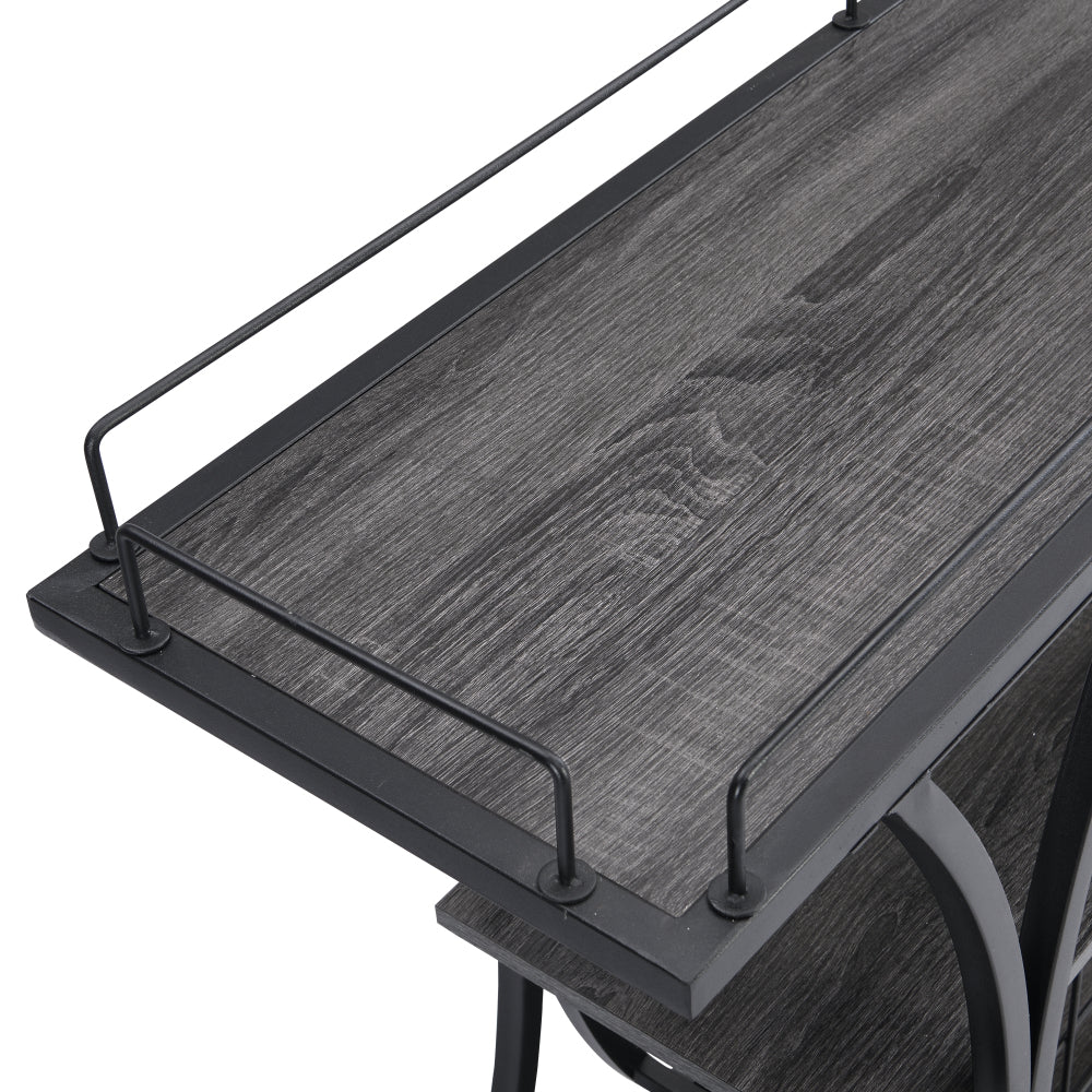 3 -Tier Industrial Bar Cart - TimberFlare