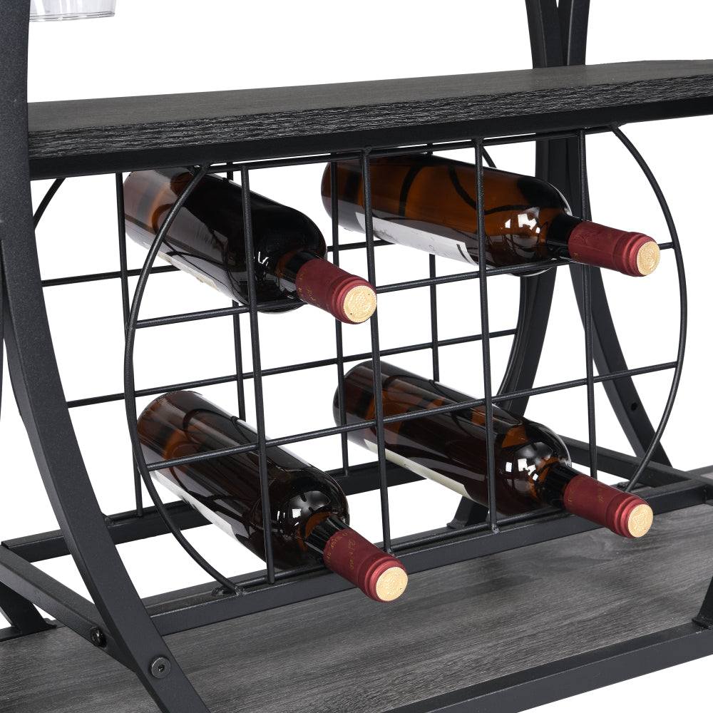 3 -Tier Industrial Bar Cart - TimberFlare