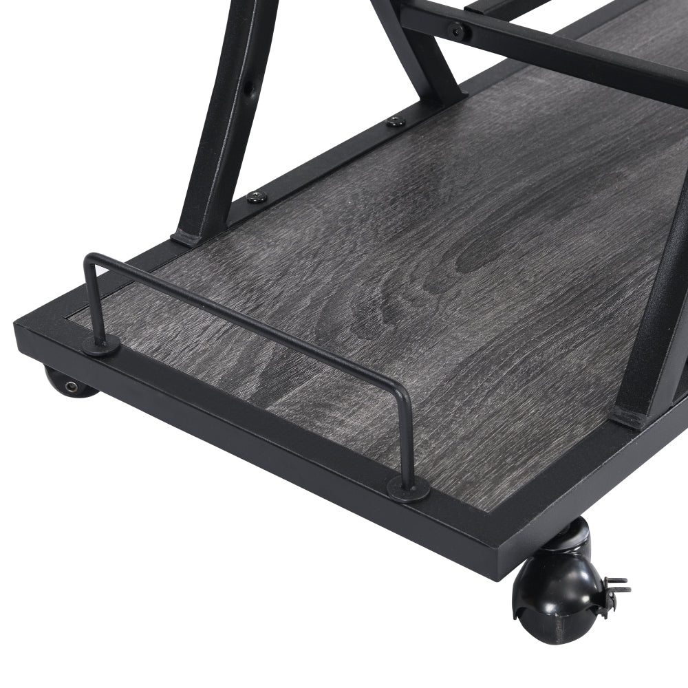3 -Tier Industrial Bar Cart - TimberFlare