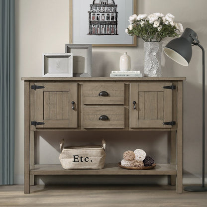 Mid Century Retro Solid Wood Sideboard
