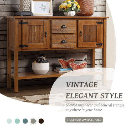 Mid Century Retro Solid Wood Sideboard