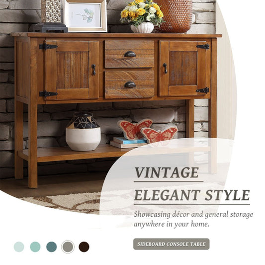 Mid Century Retro Solid Wood Sideboard