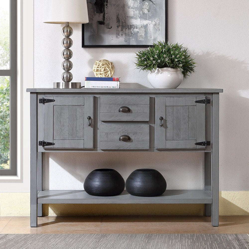 Mid Century Retro Solid Wood Sideboard