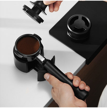 The "Obsidian" Aerospace Aluminum Bottomless Portafilter alternate angle 9 for compatible espresso machine