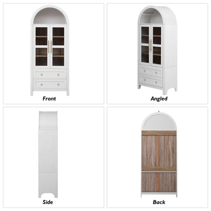 71" Tall Arched Farmhouse Pantry Cabinet - TimberFlare