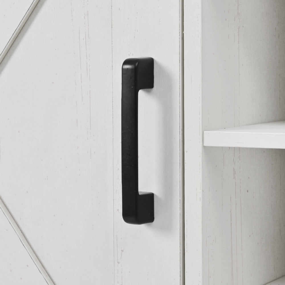 54" Farmhouse Rolling Island with Drop Leaf, Power Outlet