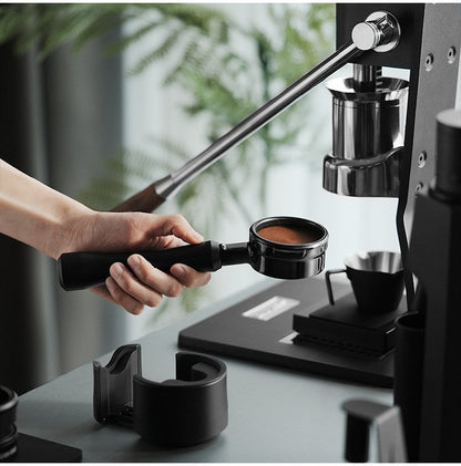 The "Obsidian" Aerospace Aluminum Bottomless Portafilter alternate angle 10 for compatible espresso machine