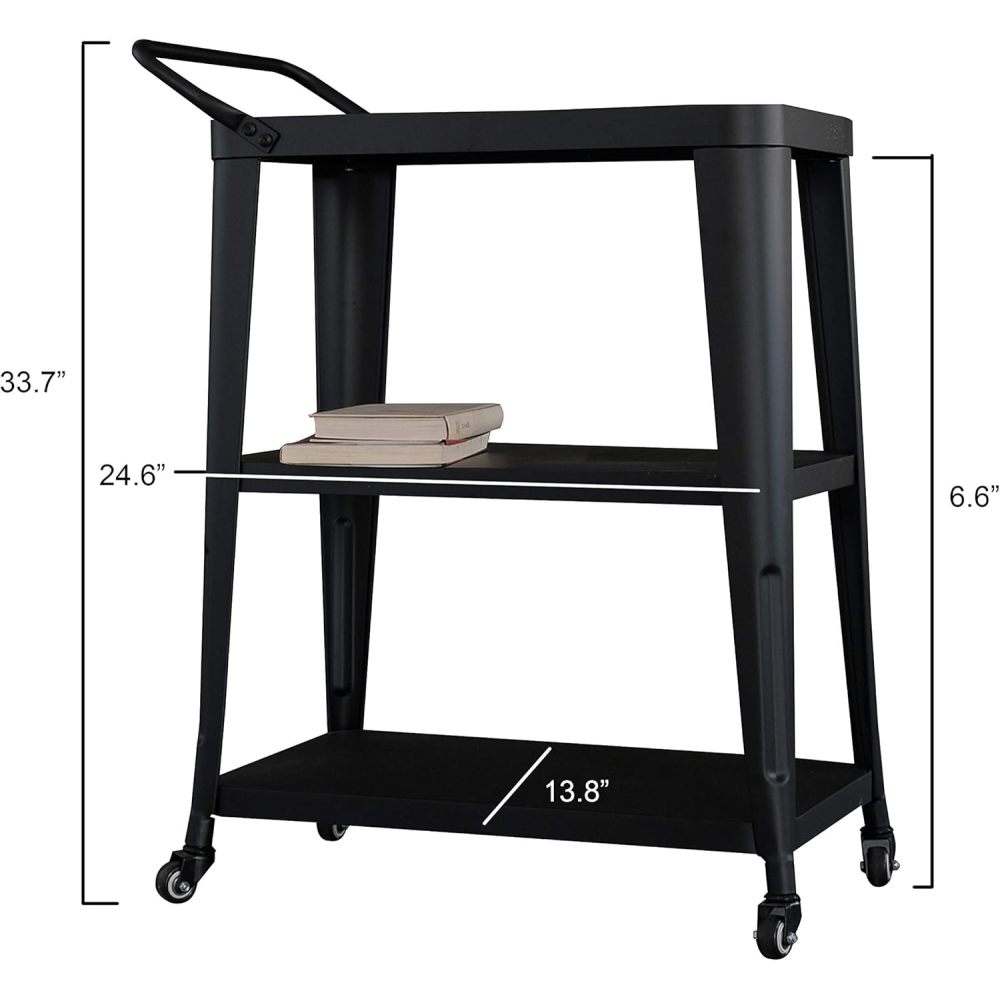 ServePro 3-Tier Metal Cart - TimberFlare