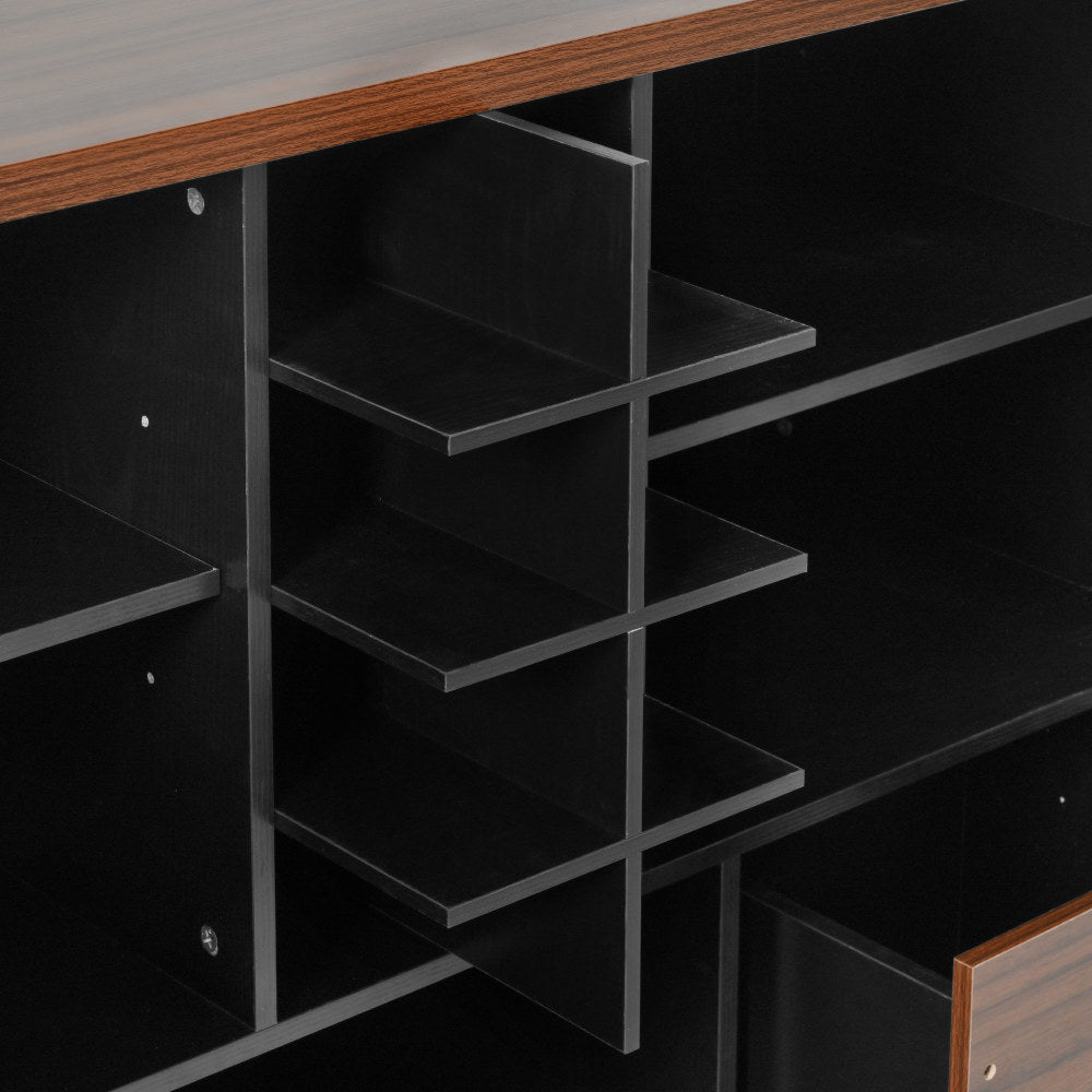 54" Farmhouse Rolling Island with Drop Leaf, Power Outlet