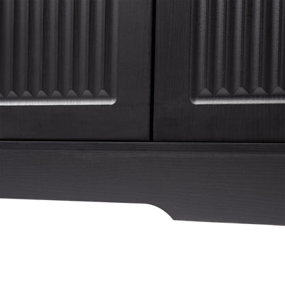 63″ Fluted Sideboard with 4 Doors and 3 Drawers - TimberFlare