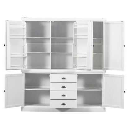 Farmhouse Pantry Cabinet, Ample Customizable Storage - TimberFlare