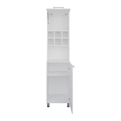 Pantry Hutch with Wine Cubbies & Microwave Shelf - TimberFlare