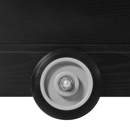 54" Farmhouse Rolling Island with Drop Leaf, Power Outlet