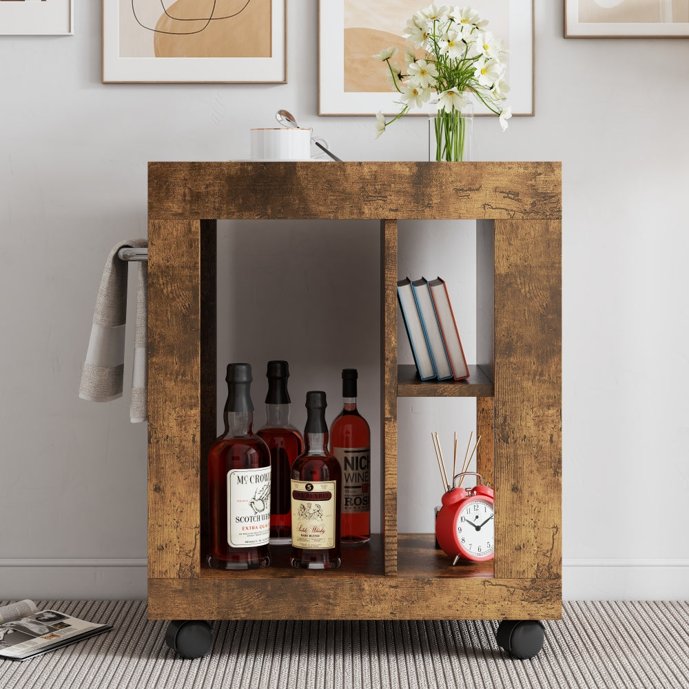 Mid-century Rolling Side cabinet - TimberFlare