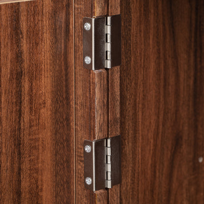 Textured White Pantry Cabinet with Pull-Out Shelves - TimberFlare