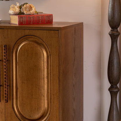 60-Inch Modern Sideboard with Geometric Doors - TimberFlare