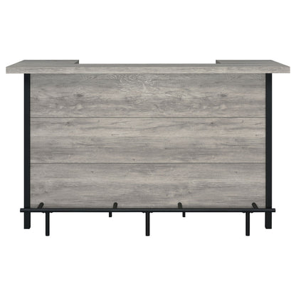 Grey Driftwood Industrial Home Bar - TimberFlare