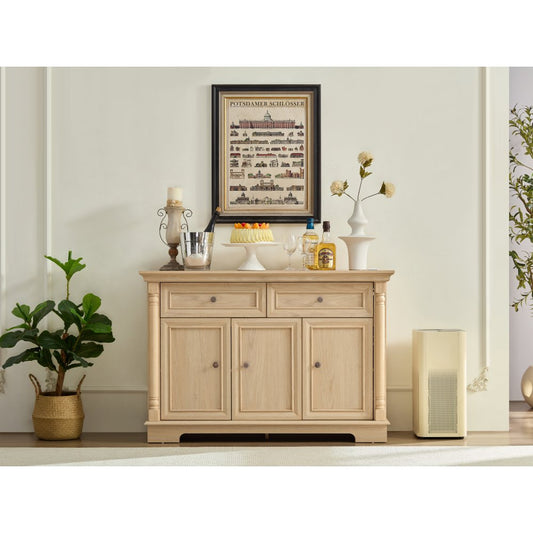 55″ Farmhouse Sideboard with Roman Column Detail, Wood