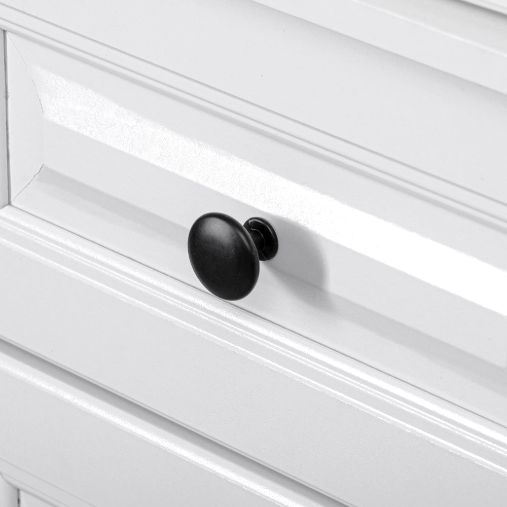 Textured White Pantry Cabinet with Pull-Out Shelves - TimberFlare