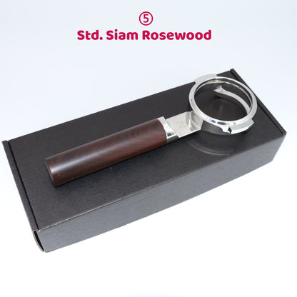 Bespoke Hardwood Bottomless Portafilter | La Marzocco 58mm