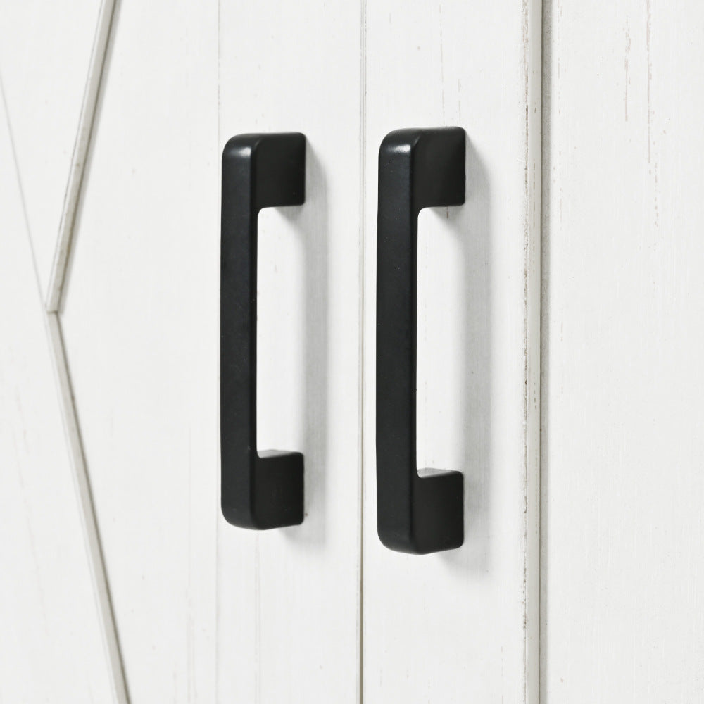 58-Inch Farmhouse Kitchen Island with Drop Leaf, Power Outlet