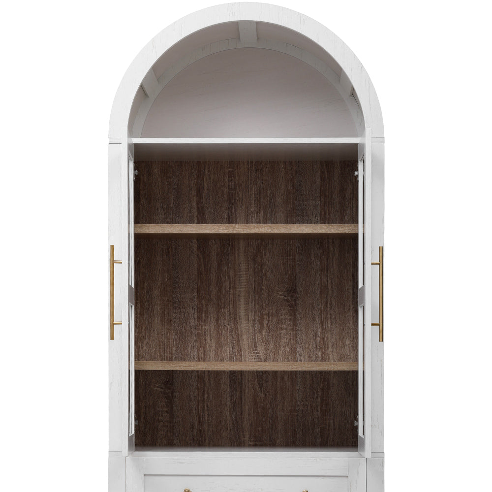 71" Tall Arched Farmhouse Pantry Cabinet - TimberFlare