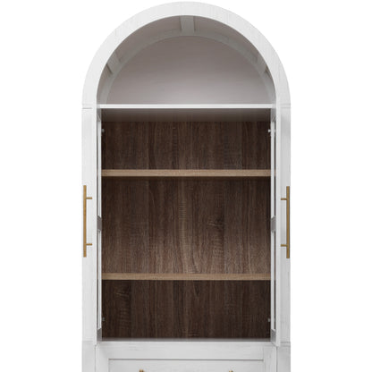 71" Tall Arched Farmhouse Pantry Cabinet - TimberFlare