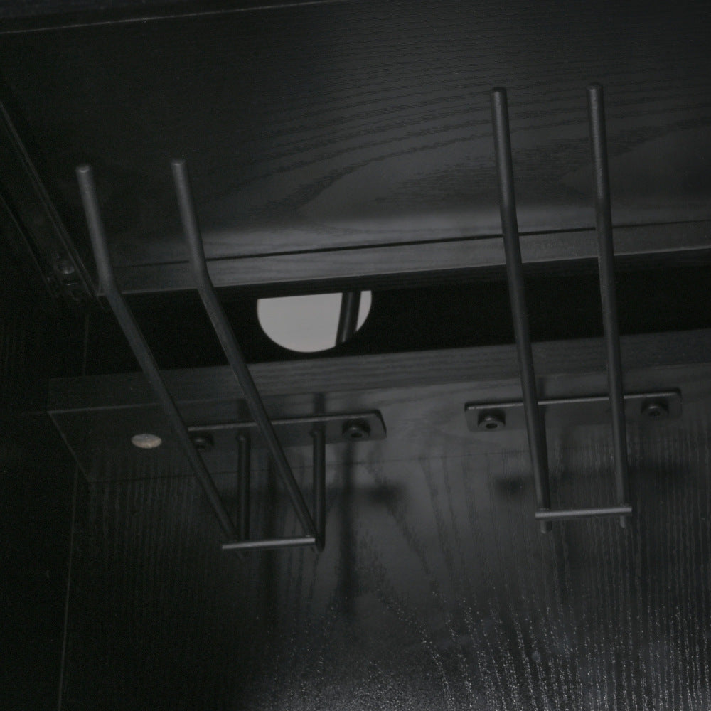 58-Inch Farmhouse Kitchen Island with Drop Leaf, Power Outlet