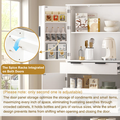 Fluted Pantry with Pull-Out Shelves - TimberFlare